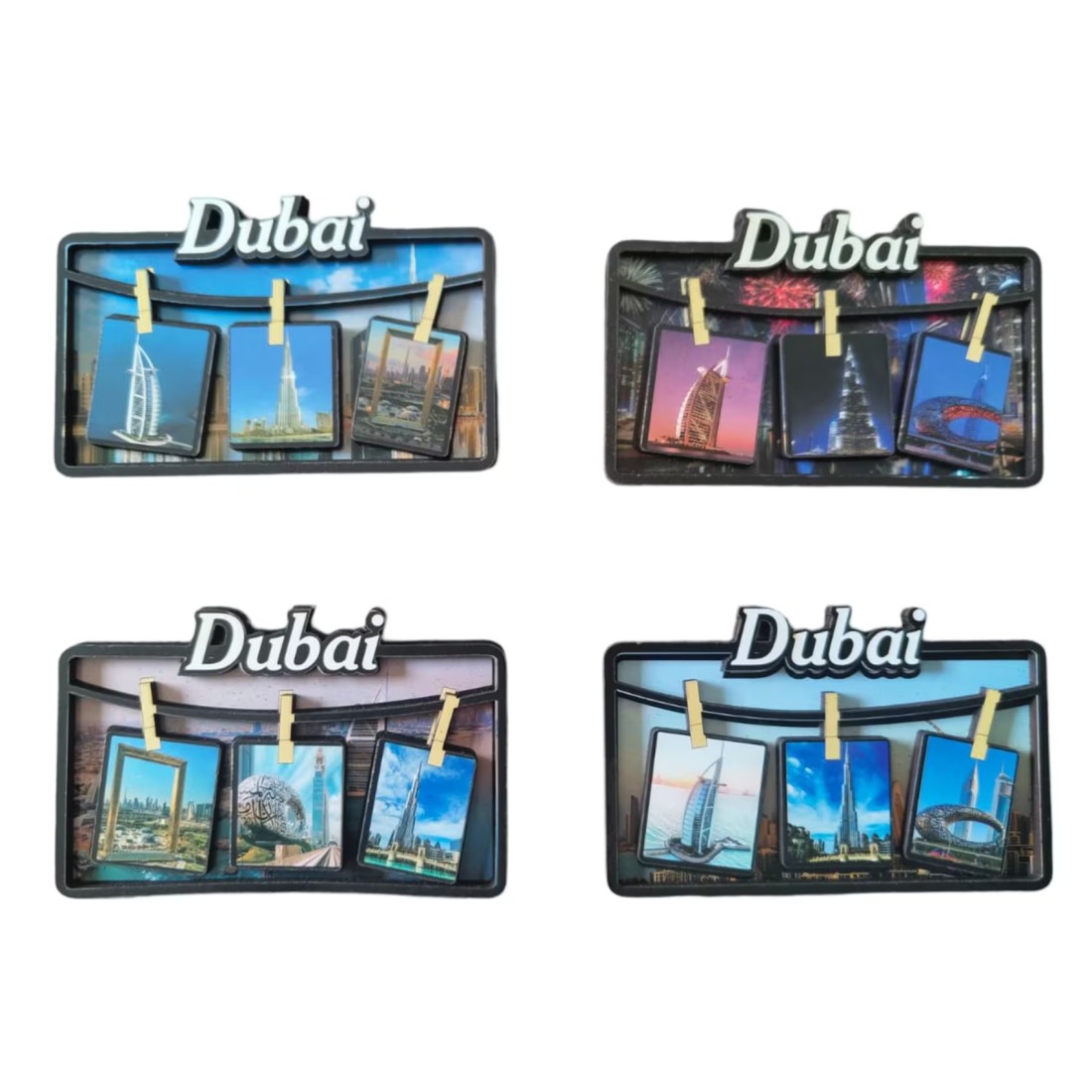 Ahlan UAE MDF Magnet Set Assorted 4 PCS