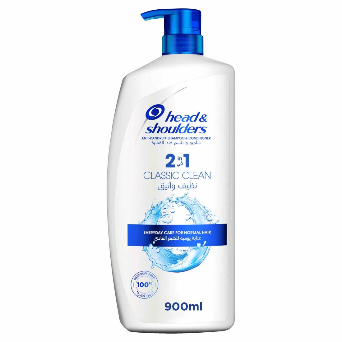 Head &amp; Shoulders Anti-Dandruff Shampoo And Conditioner 2-In-1 Classic Clean White 900ml