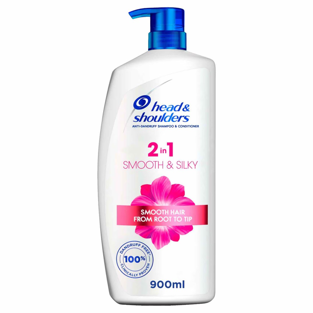 Head &amp; Shoulders Anti-Dandruff Shampoo And Conditioner 2-In-1 Smooth And Silky White 900ml