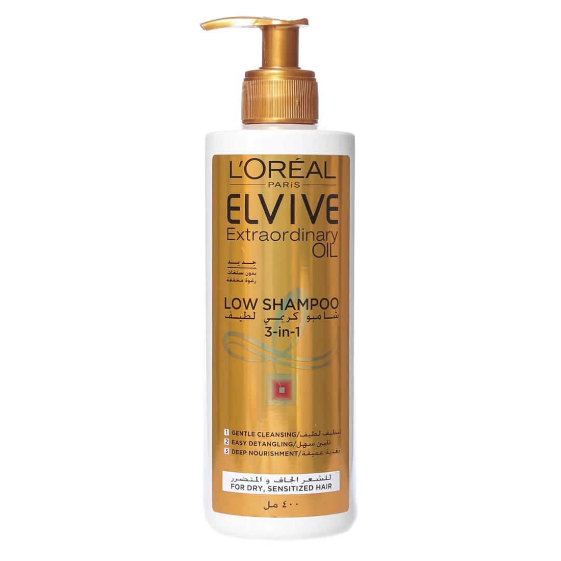 L&#39;Oreal Paris Elvive Extra Ordinary Oil 3-In-1 Low Shampoo White 400ml
