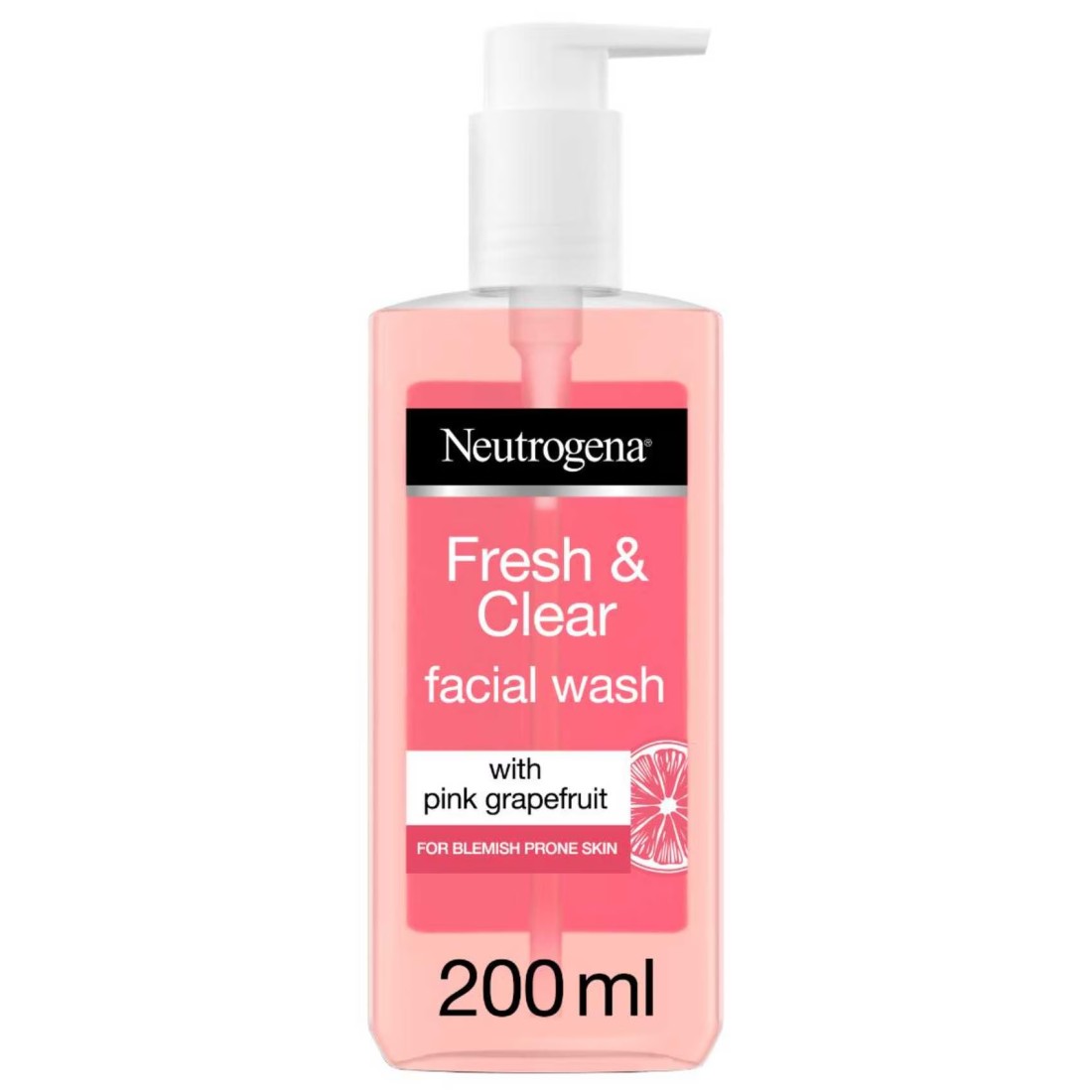 Neutrogena Fresh and Clear Facial Wash Pink Grapefruit and Vitamin C 200ml