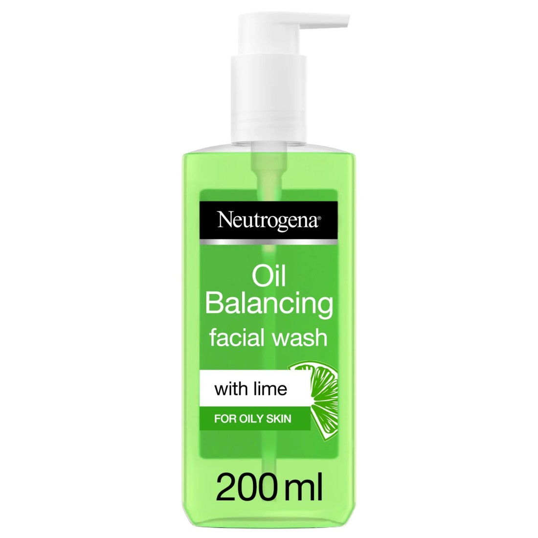 Neutrogena Oil Balancing Facial Wash Lime For Oily Skin, Oil-Free 200ml