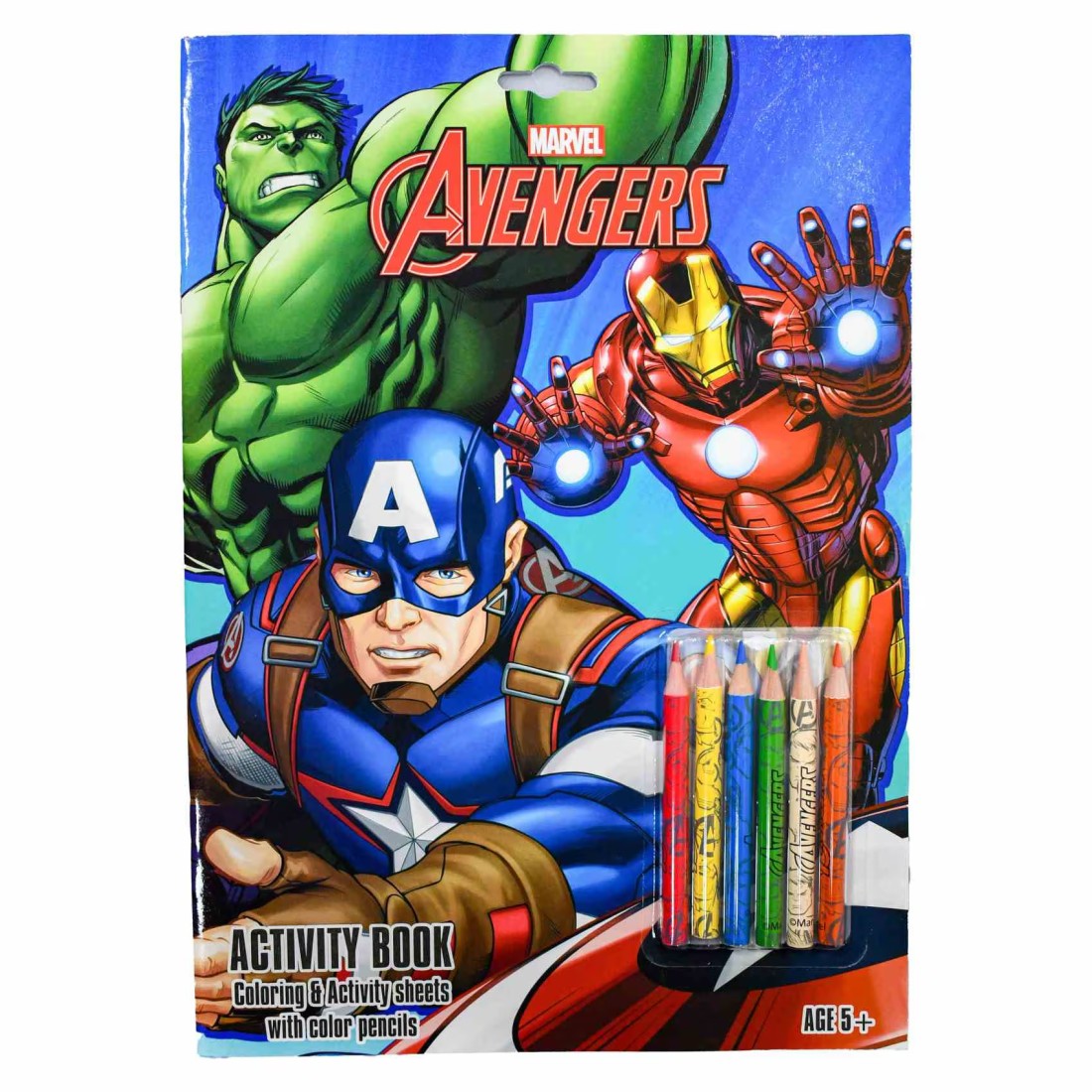 Marvel Avengers Activity Book Colouring and Activity Sheets with Colour Pencils