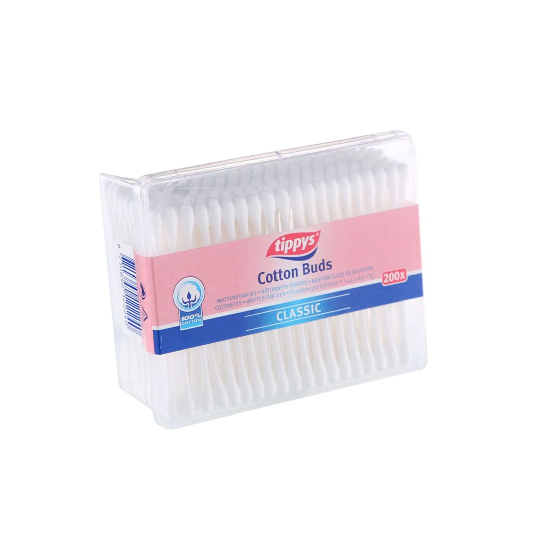 Tippys Classic Rectangular Cotton 200 Ear Buds White