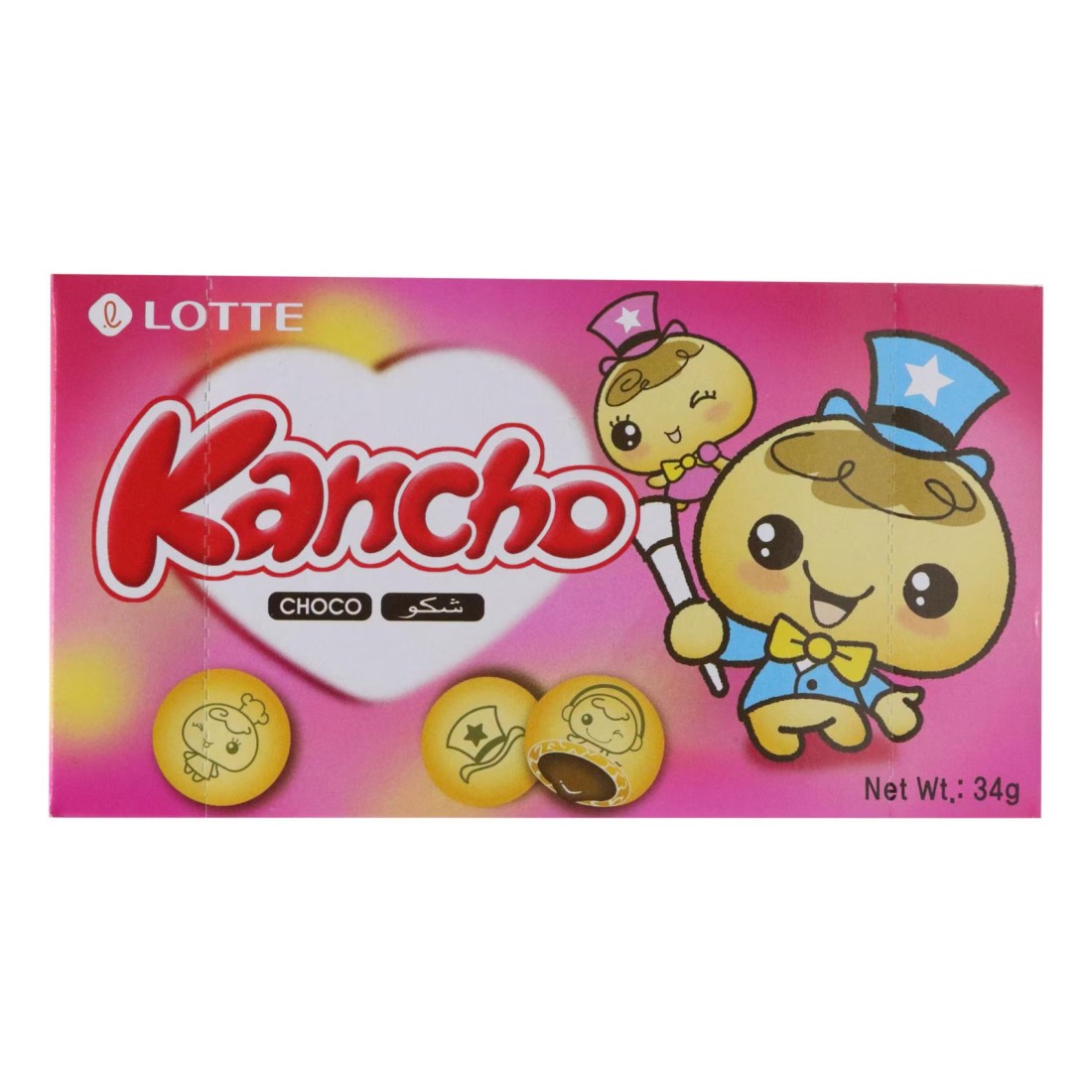 Lotte Kancho Vanilla and Butter Choco Biscuit, 34g