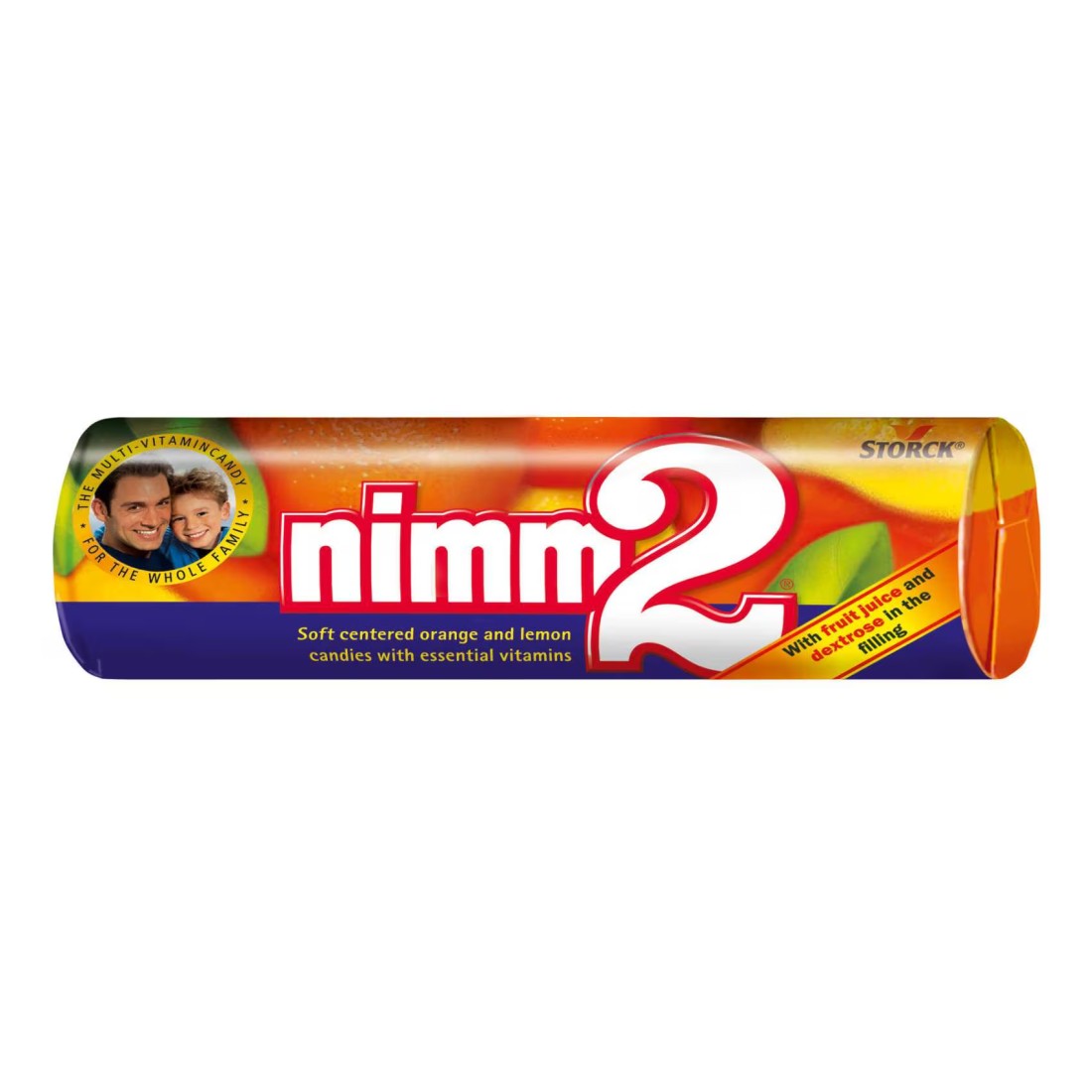 Storck Nimm2 Orange and Lemon Flavoured Hard Candy Stick, 50g