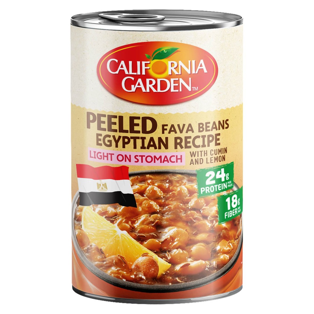 California Garden Peeled Egyptian Recipe Fava Beans 450g