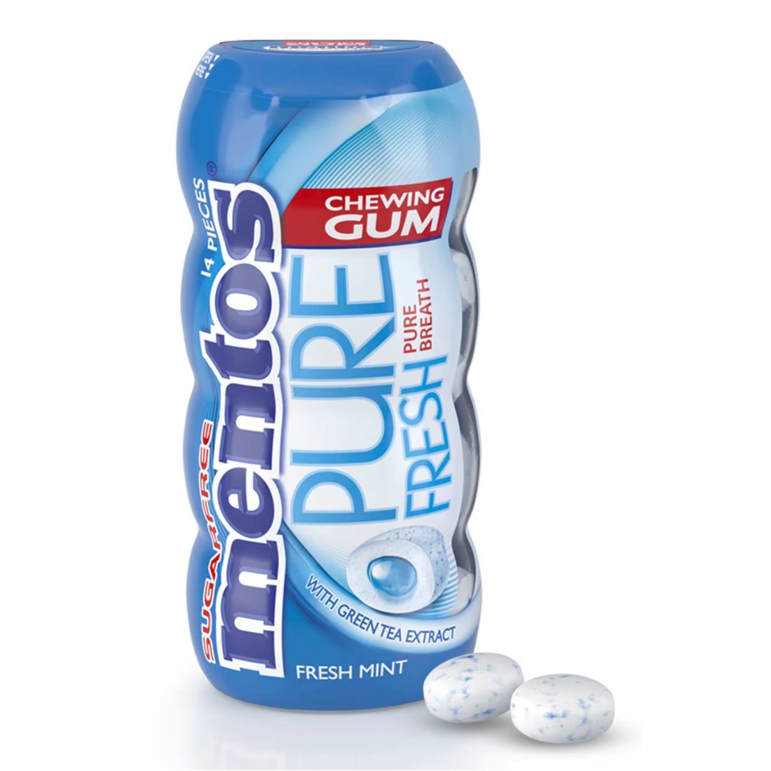 Mentos Pure Fresh Sugar Free Chewing Gum Freshmint Flavour 24g
