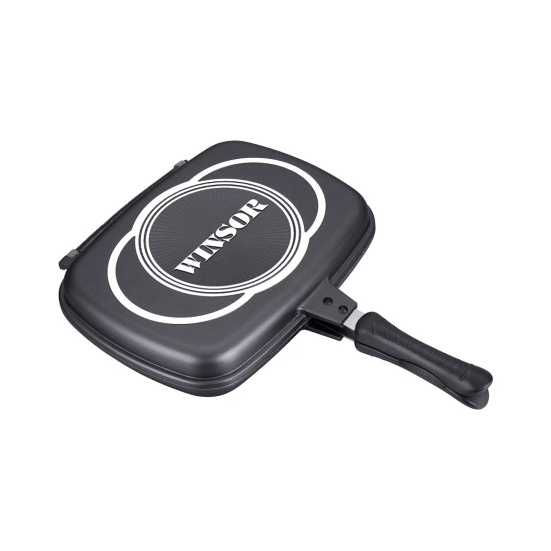 Winsor Cast Aluminium Non-Stick Double Fry Pan WR6021 Black 32cm