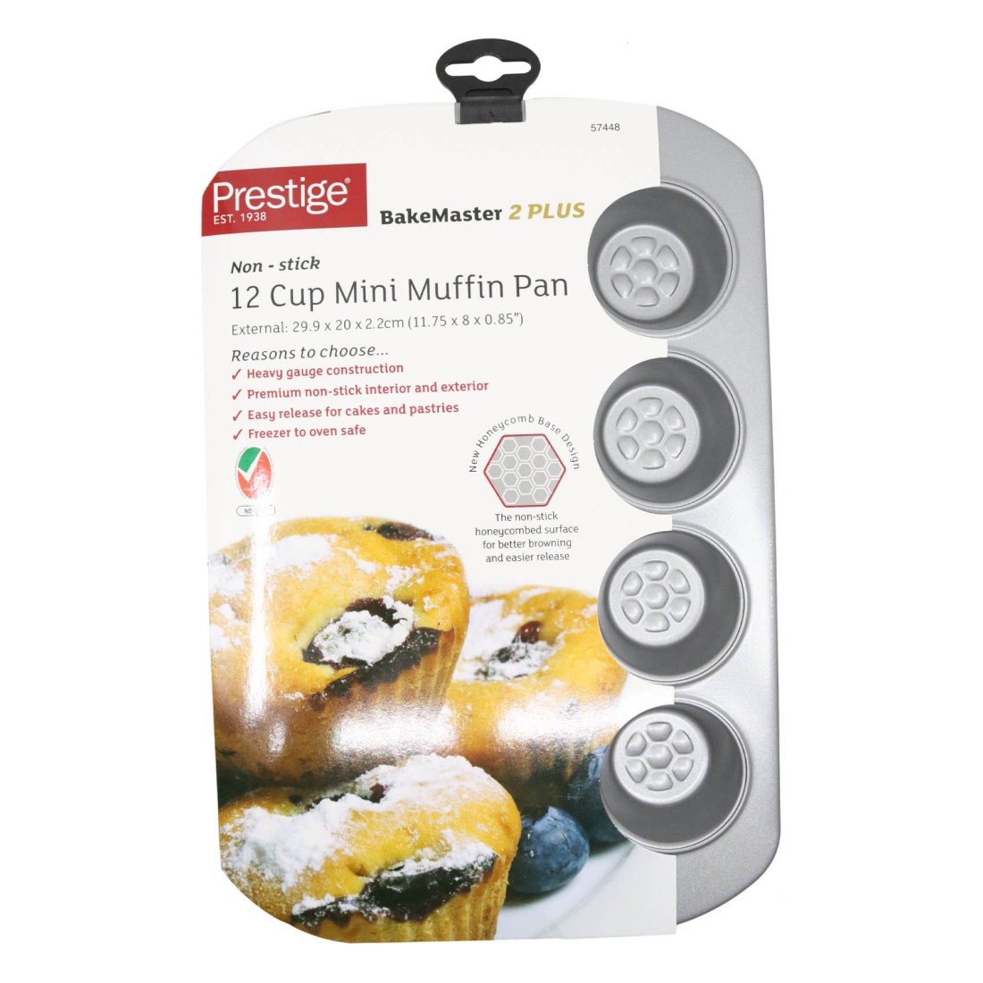 Prestige BakeMaster 2 Plus Mini 12 Cup Muffin Pan Grey