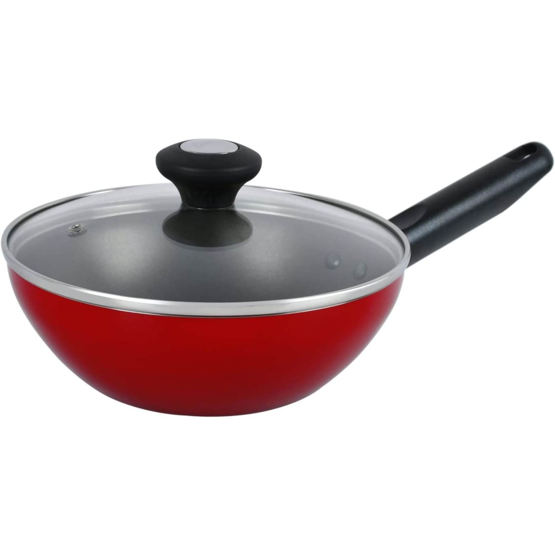 Prestige Classique Non-Stick Wok With Lid PR20977 Red 20cm