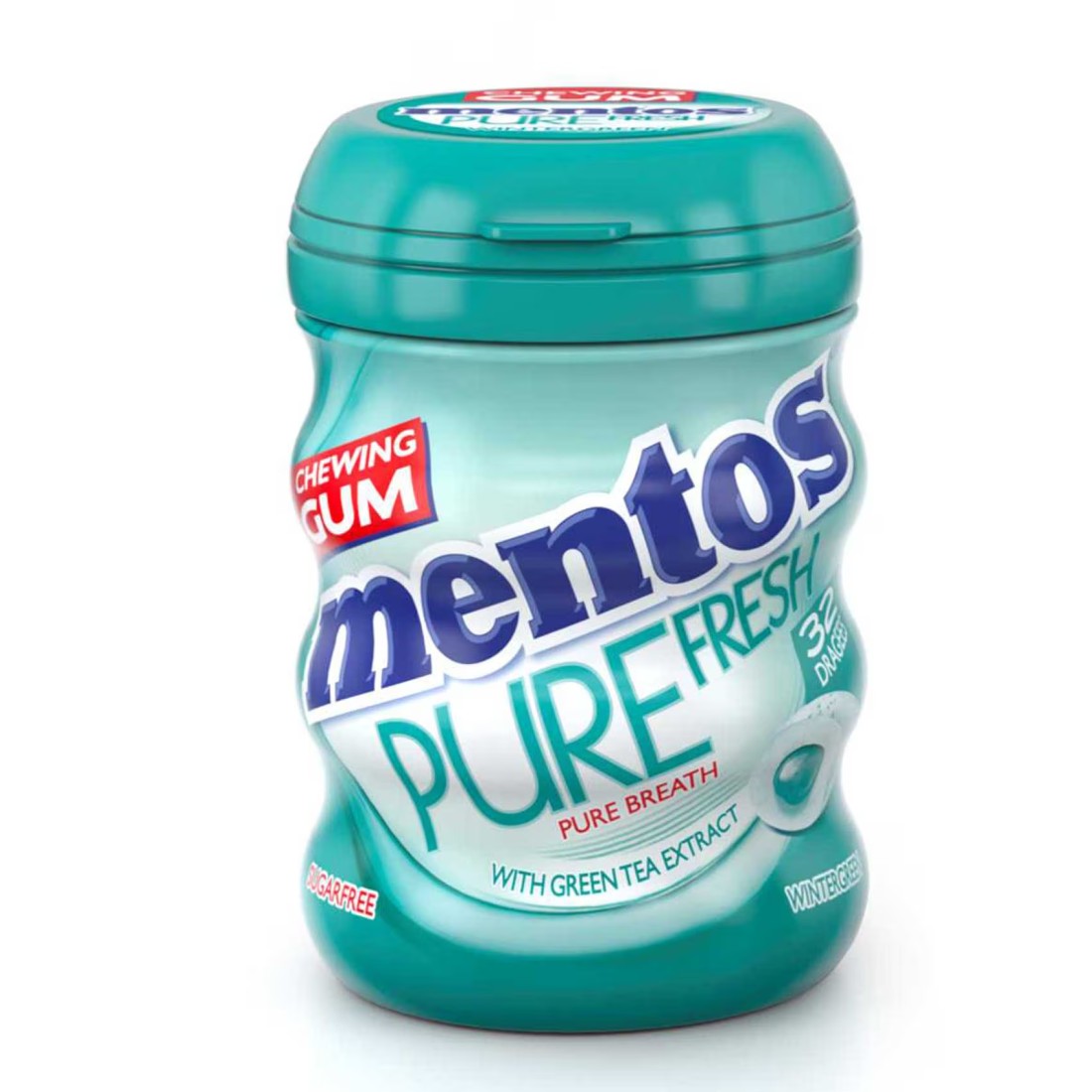 Mentos Pure Fresh Sugar Free Chewing Gum Wintergreen Flavour 56g