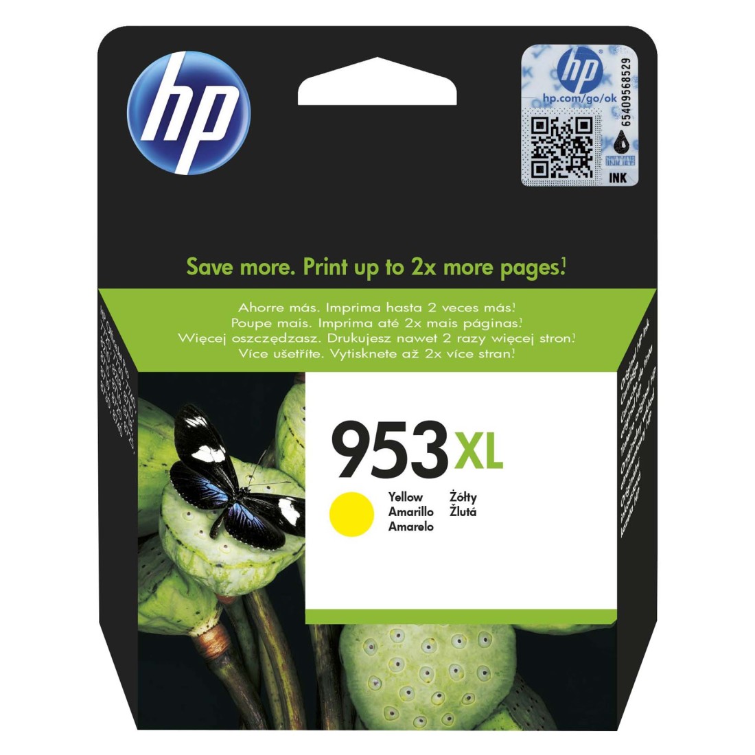 HP 953xl High Yield Yellow Original Ink Cartridge F6U18AE