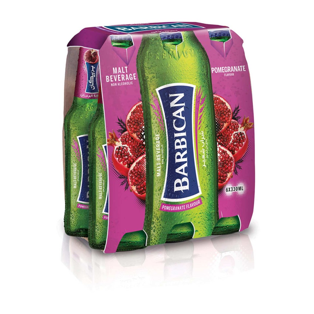 Barbican Pomegranate Flavoured Non-Alcoholic Malt Beverage 330ml Pack of 6