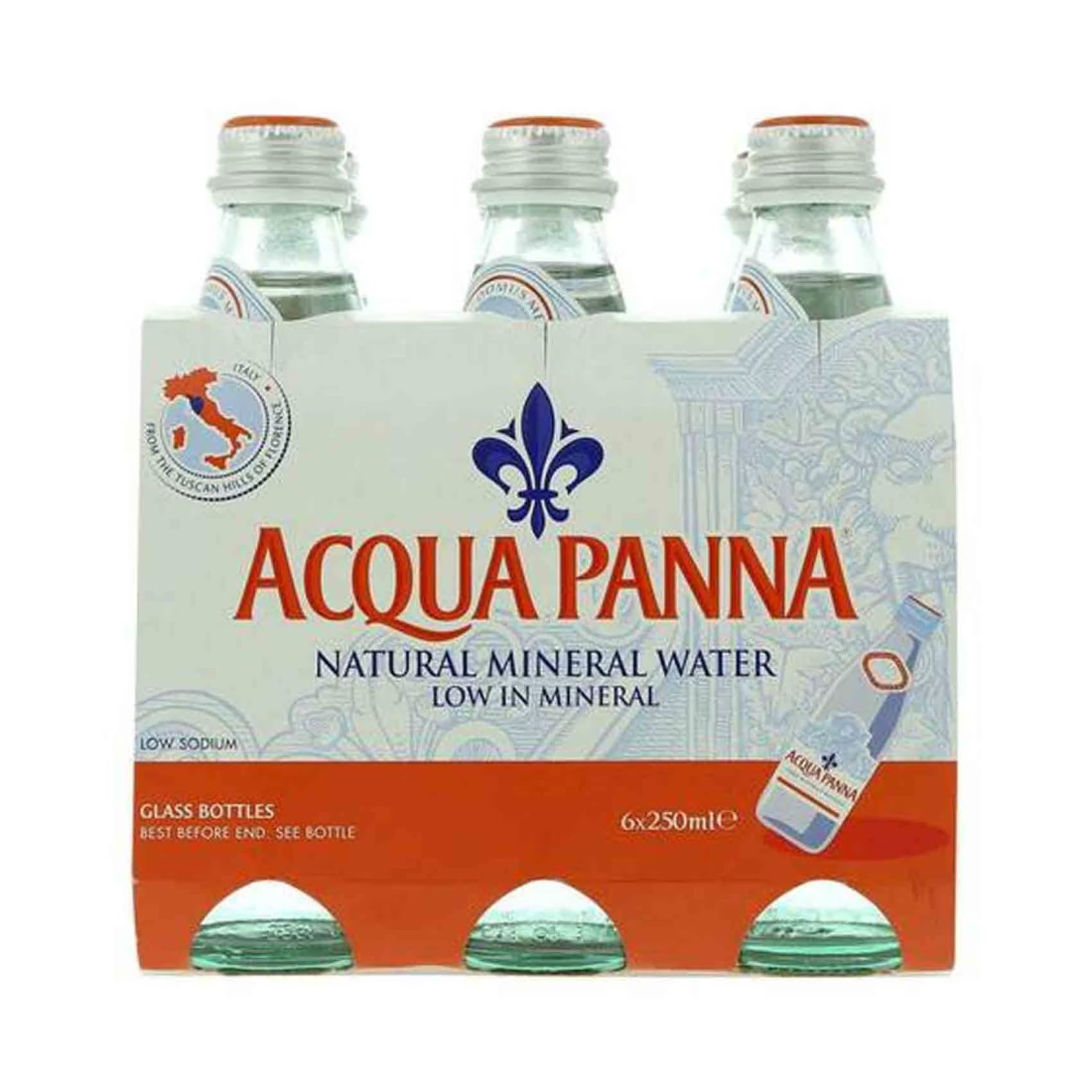Acqua Panna Natural Mineral Water 250ml Pack of 6