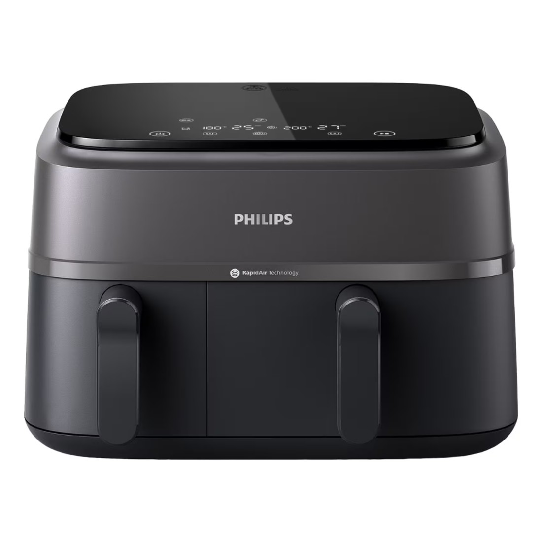 Philips 3000 Series Dual Basket Airfryer NA350/00 Black 9L