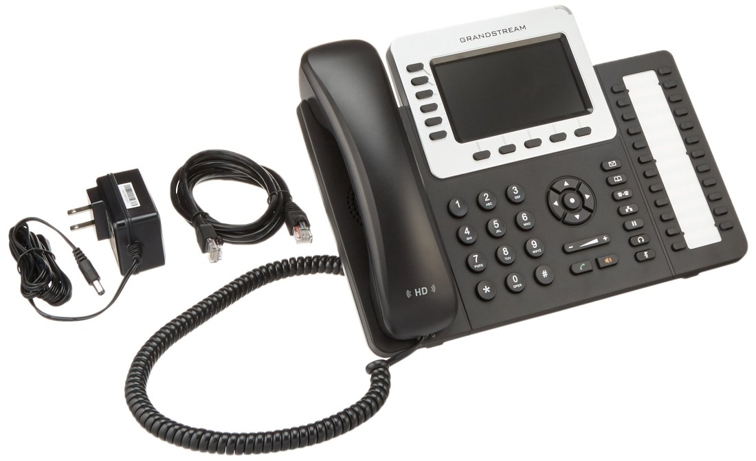 Grandstream GXP2160 6 Line HD VoIP IP Gigabit Landline Phone 24 Side Keys BT PoE Color LCD