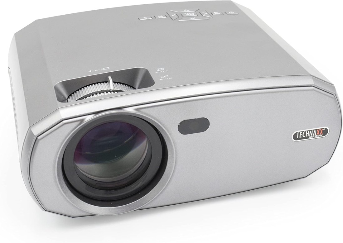 Technaxx Germany LED Projector, Video Projector 1080P HD for Home Movie, Kids Gift for Gaming &amp; Outdoor, 50&quot;-200&quot; Projection Size with Phone VGA HDMI AV USB Laptop &amp; Remote Control, 40,000 hours Life