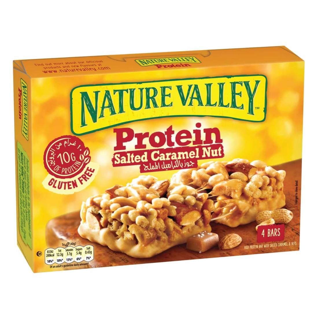 Nature Valley Salted Caramel Nut Protein Bar, 40g Pack of 4