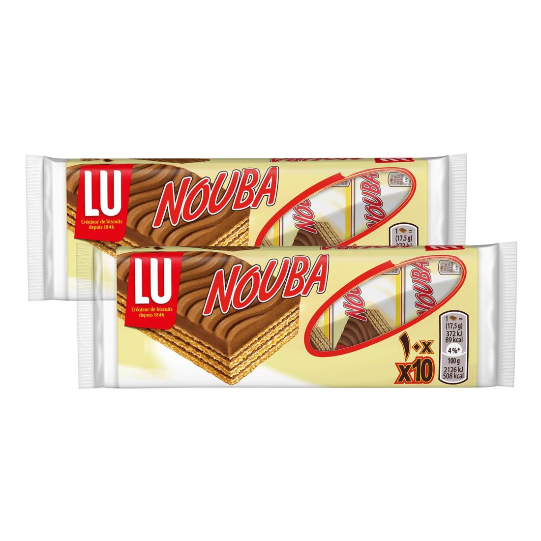 LU Nouba Chocolate Coated Wafer, 17.5g Pack of 20