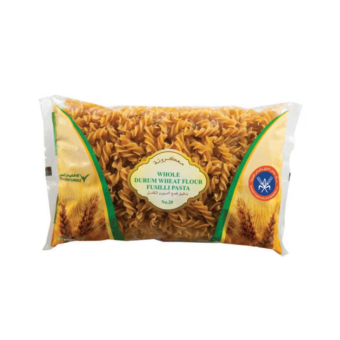 Kuwait Flour Whole Durum Wheat Flour Fusilli Pasta 20 400g