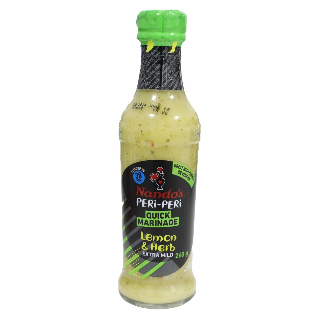 Nando&#39;s Extra Mild Lemon and Herb Quick Marinade Peri Peri Sauce, 260g