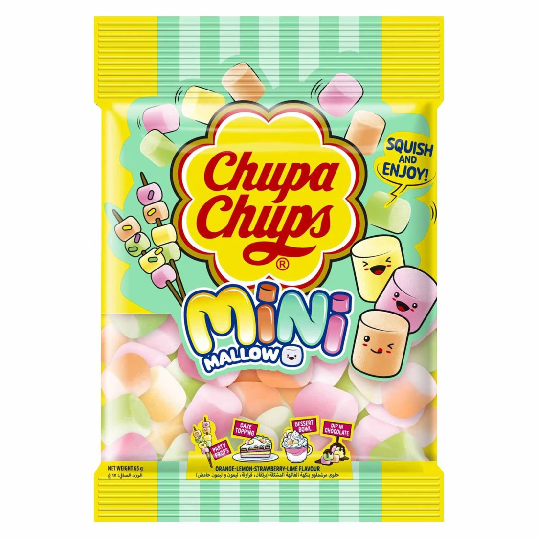 Chupa Chups Mini Mallow Marshmallow Mix Fruit, 65g