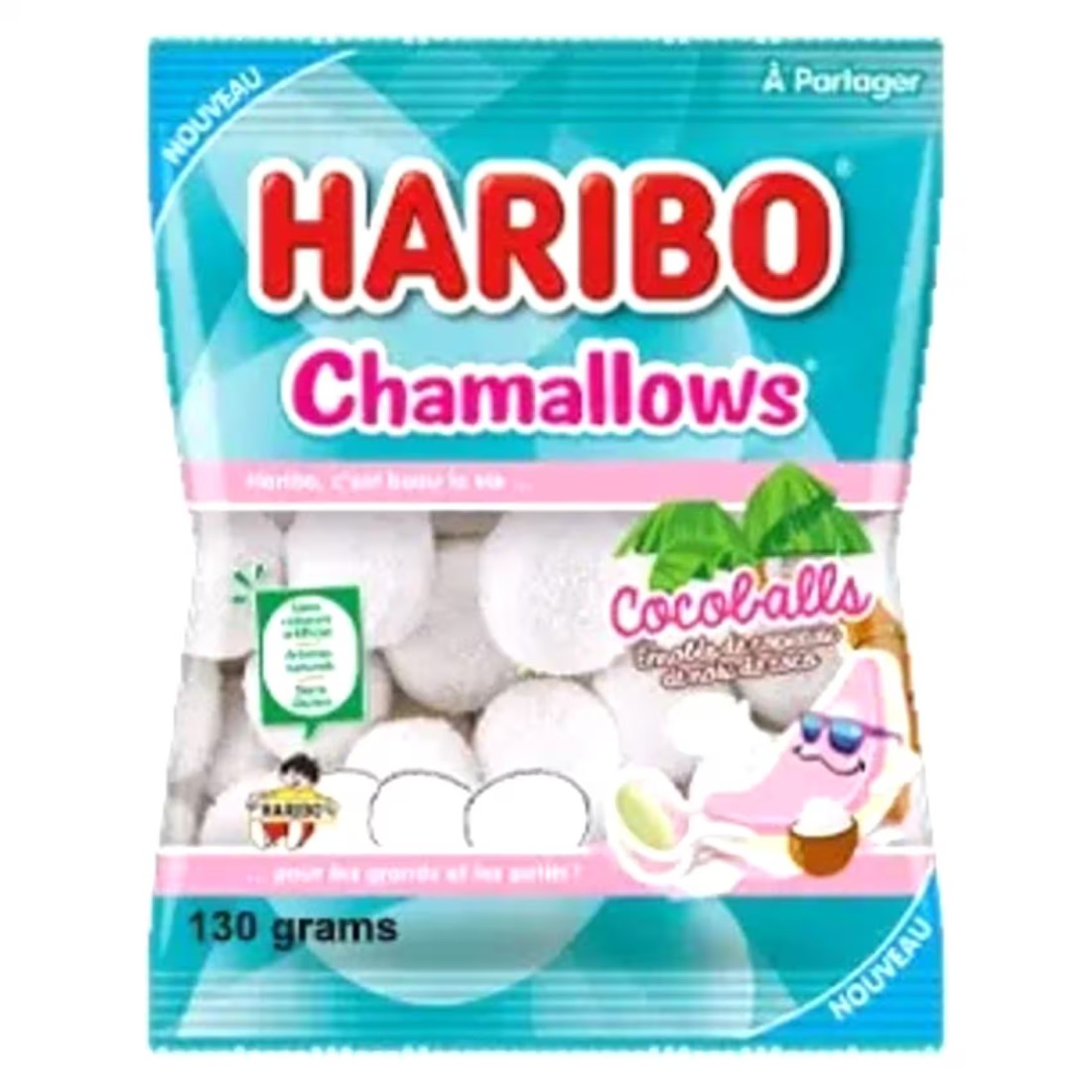 Haribo Chamallows Cocoballs with Coconut Marshmallow, 130g