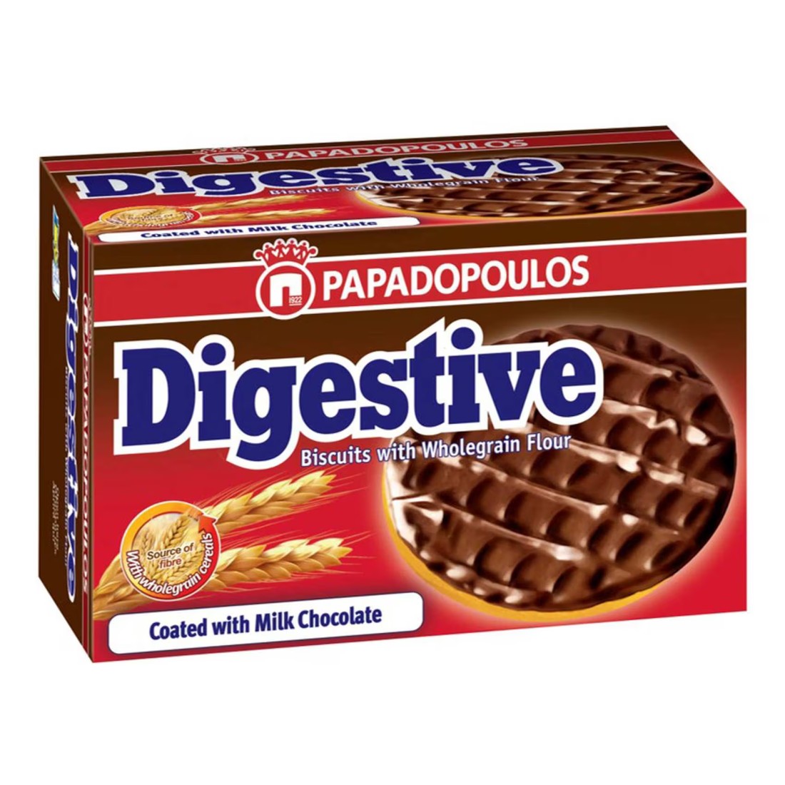 Papadopoulos Digestive Milk Chocolate Coated Whole Wheat Biscuits, 200g