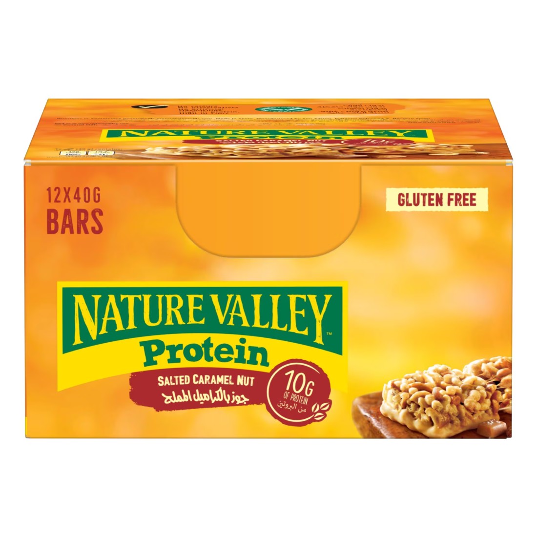 Nature Valley Protein Salted Caramel Nut Bar, 40g Pack of 12