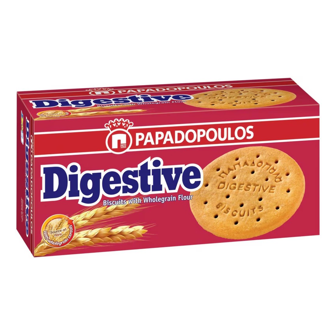 Papadopoulos Digestive Whole Wheat Biscuits, 250g
