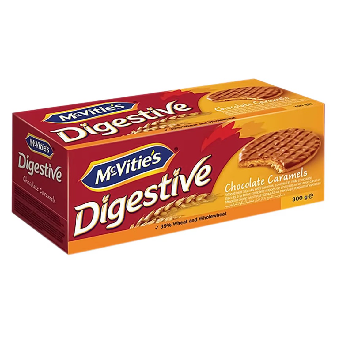 McVitie&#39;s Digestive Caramel Chocolate Biscuits, 300g