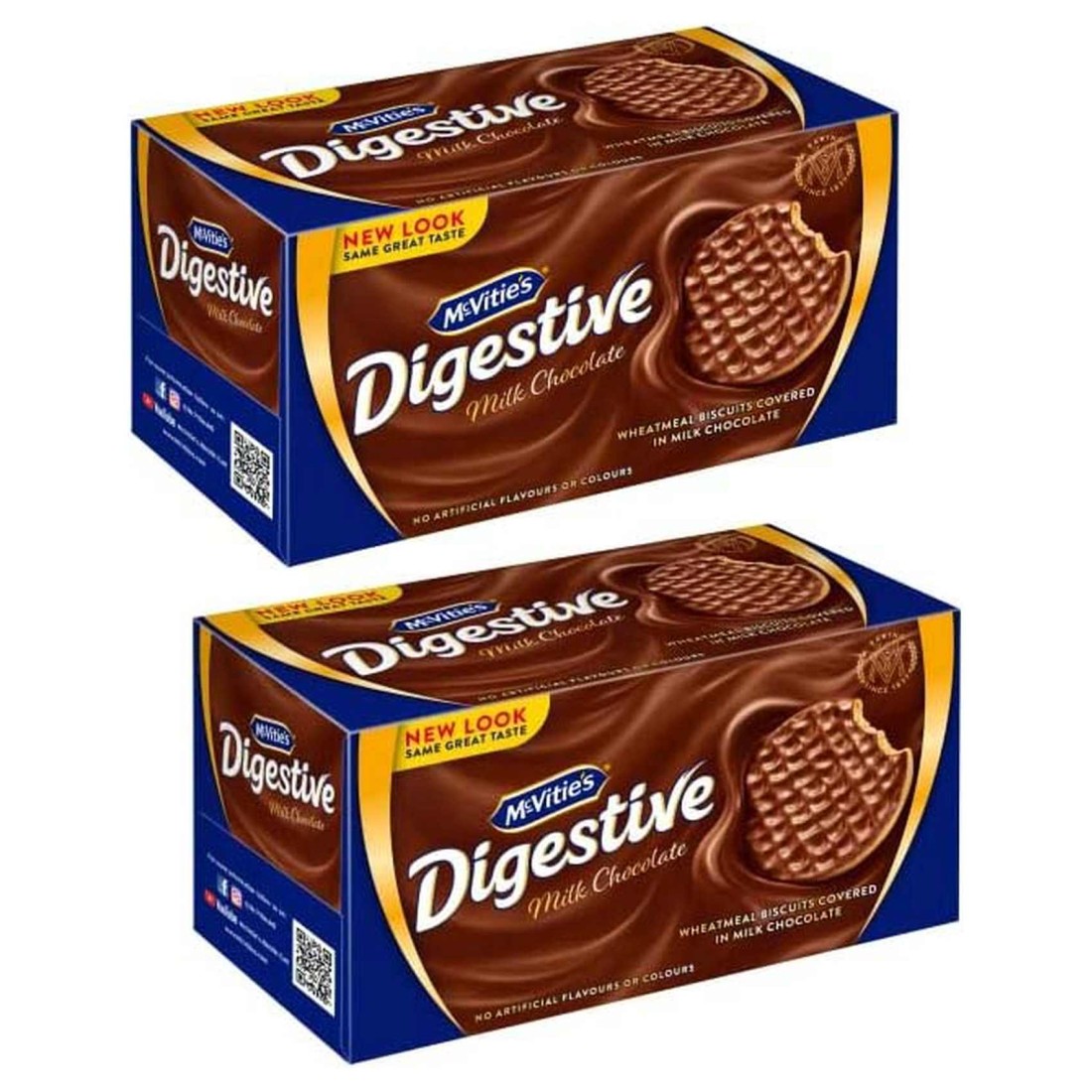 McVitie&#39;s Digestive Milk Chocolate Covered Wheatmeal Biscuits 200g Pack of 2