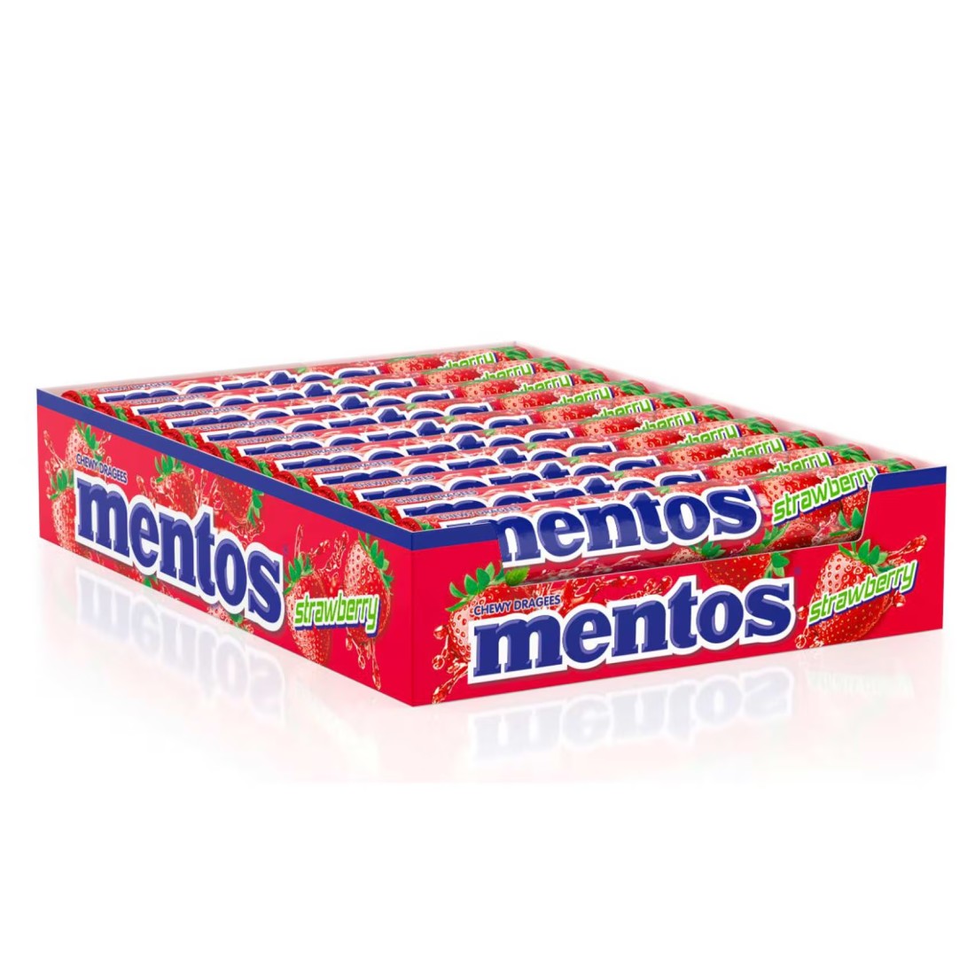 Mentos Chewy Candy Strawberry Flavour 38g Pack of 40