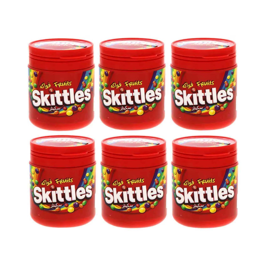 Skittles Mixed Fruit Candy Bottle, 125g Pack of 6