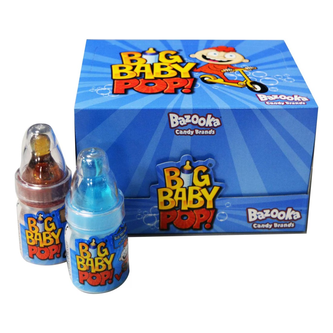 Bazooka Big Baby Pop! Candy 32g Pack of 12 Assorted