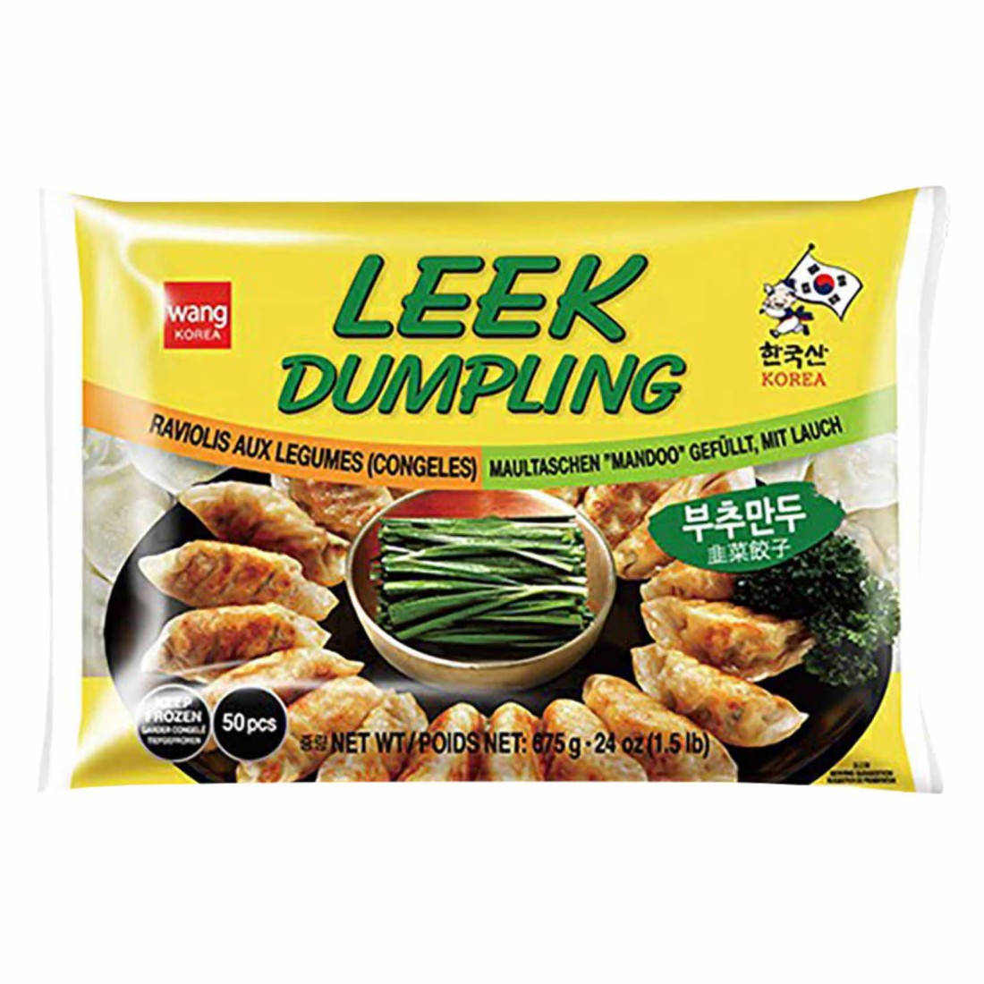 Wang Korea Leek Dumpling Legume Ravioli 675g