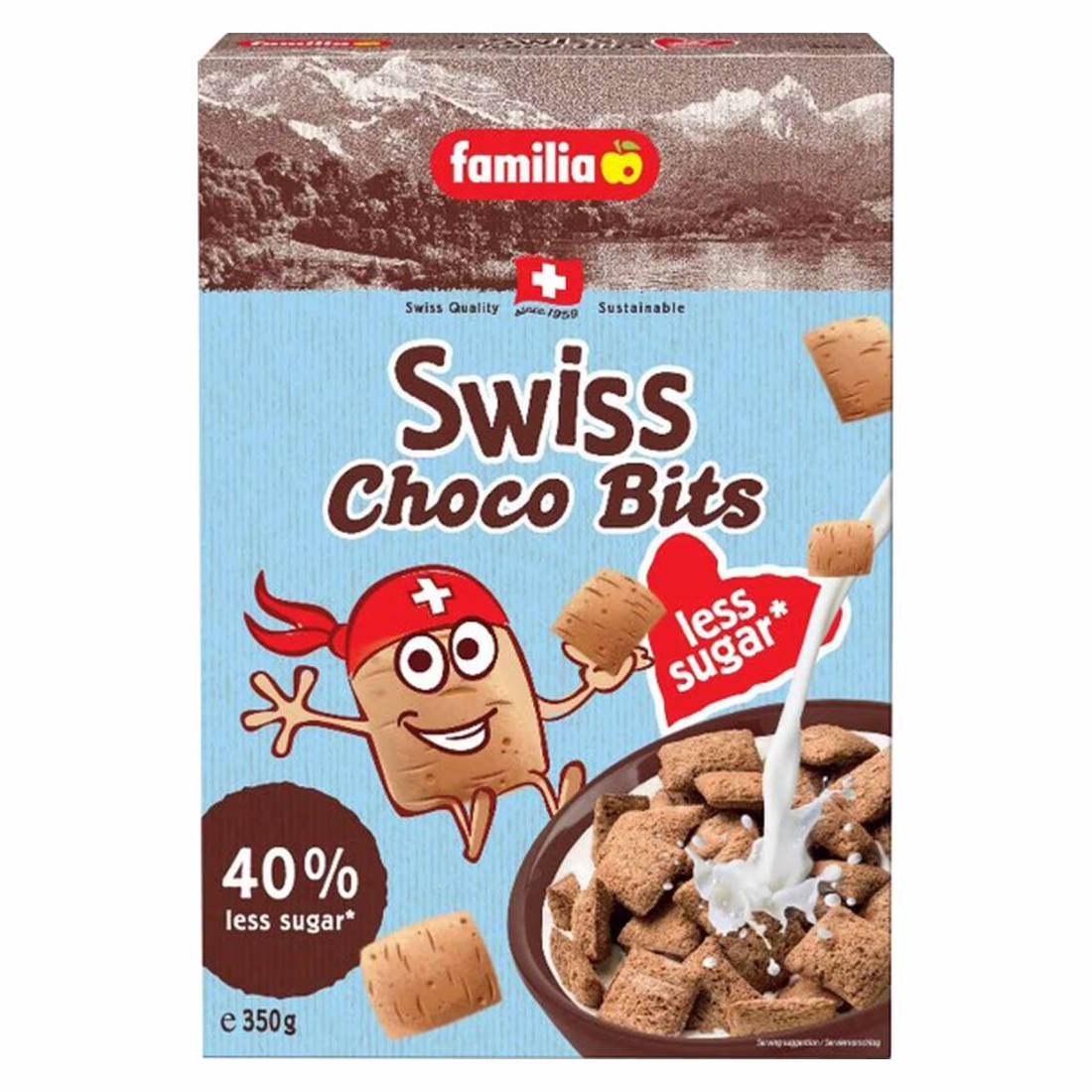Familia Less Sugar Swiss Choco Bits Cereal, 350g