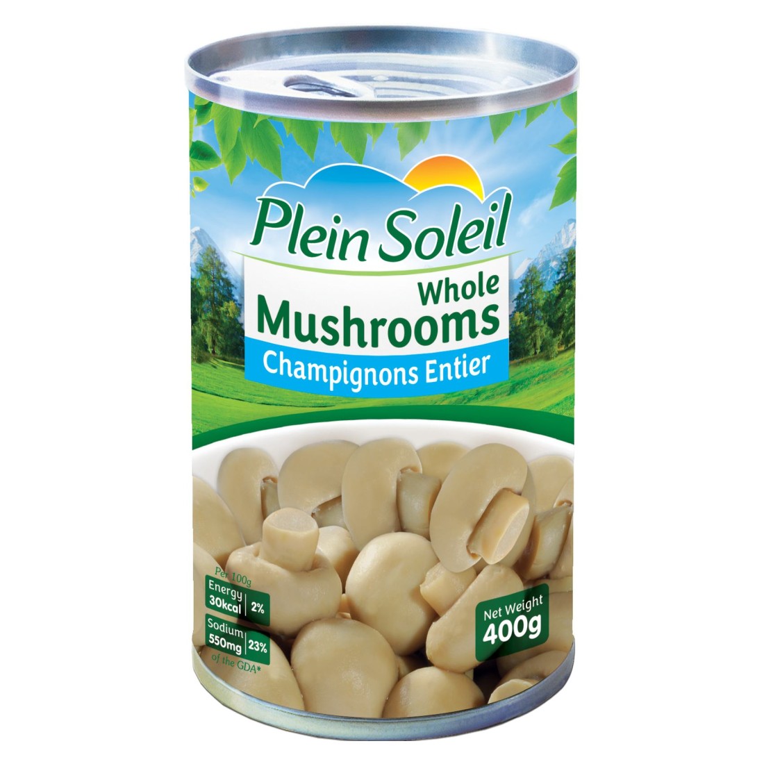 Plein Soleil Whole Mushrooms 400g