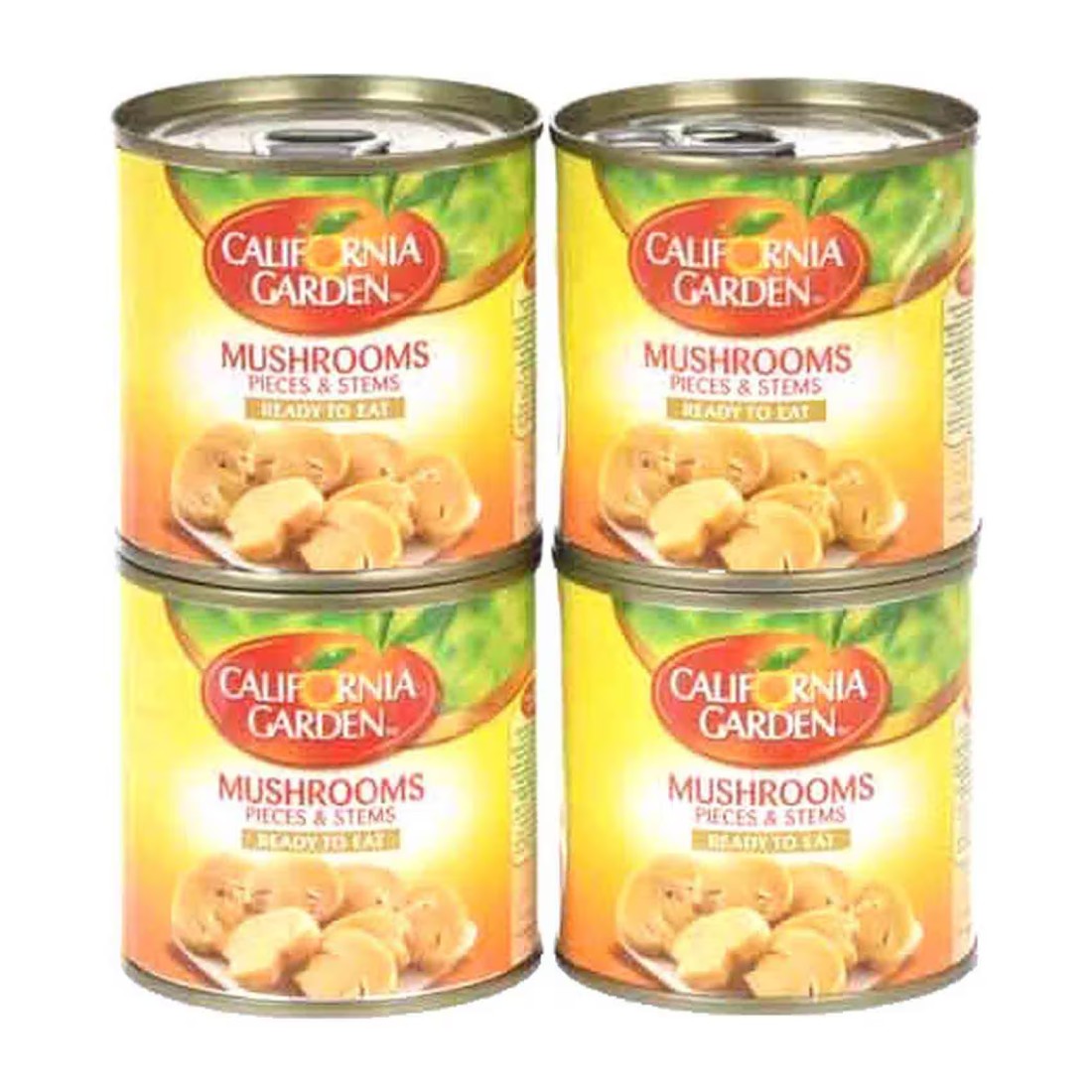 California Garden Ready To Eat Mushrooms Pieces And Stems 184g Pack of 4