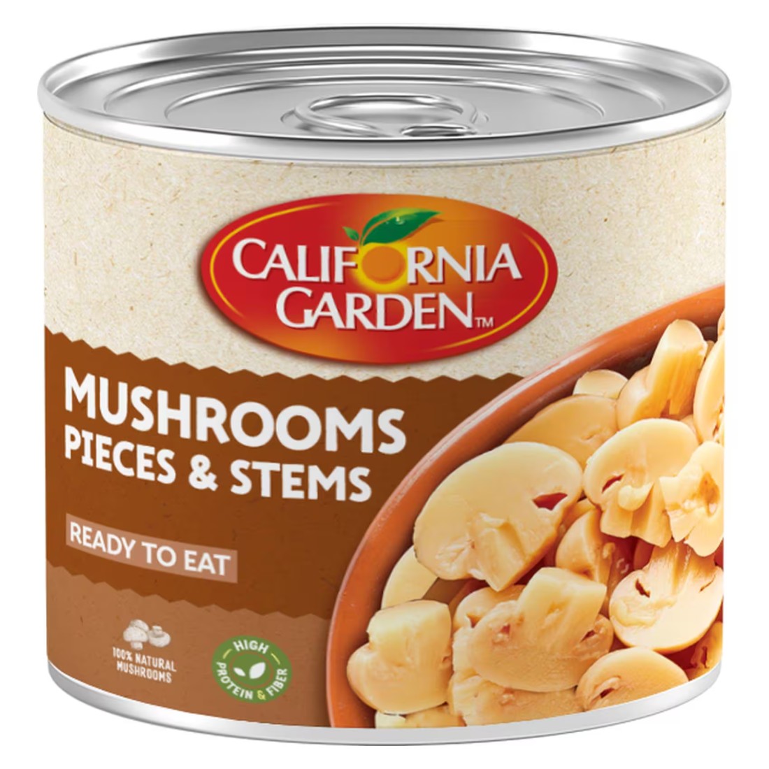 California Garden Ready To Eat Mushrooms Pieces And Stems 184g