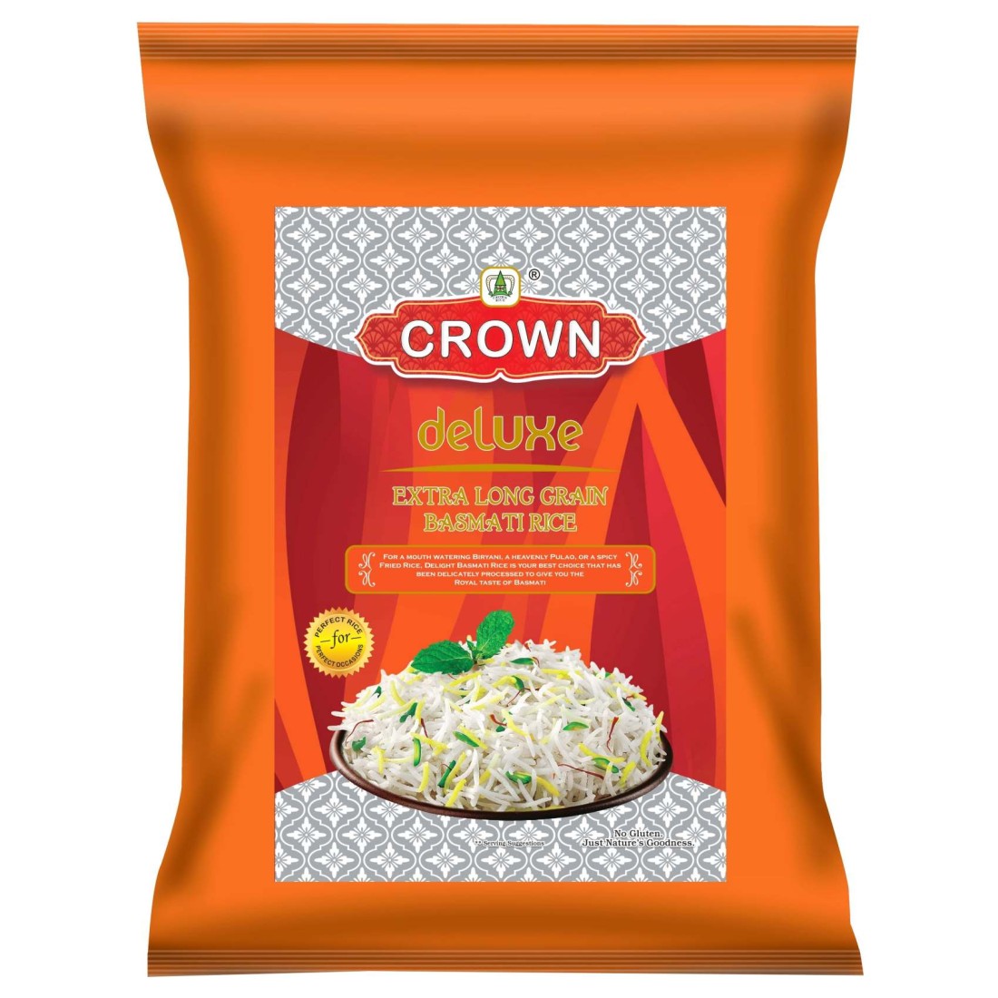 Crown Deluxe Extra Long Grain Basmati Rice, 5kg
