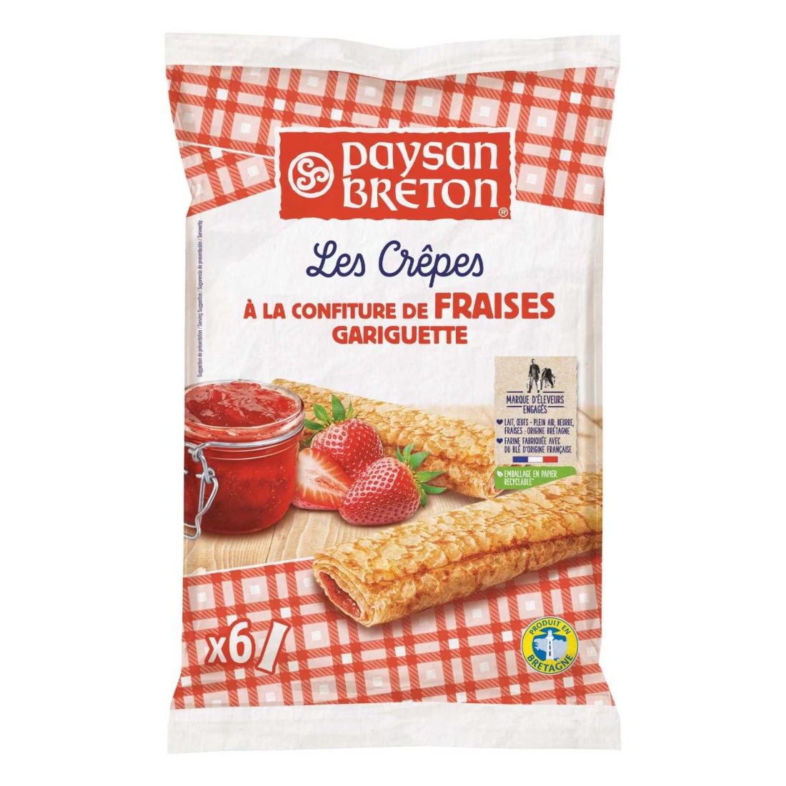 Paysan Breton Crepes Strawberry Filled 180g