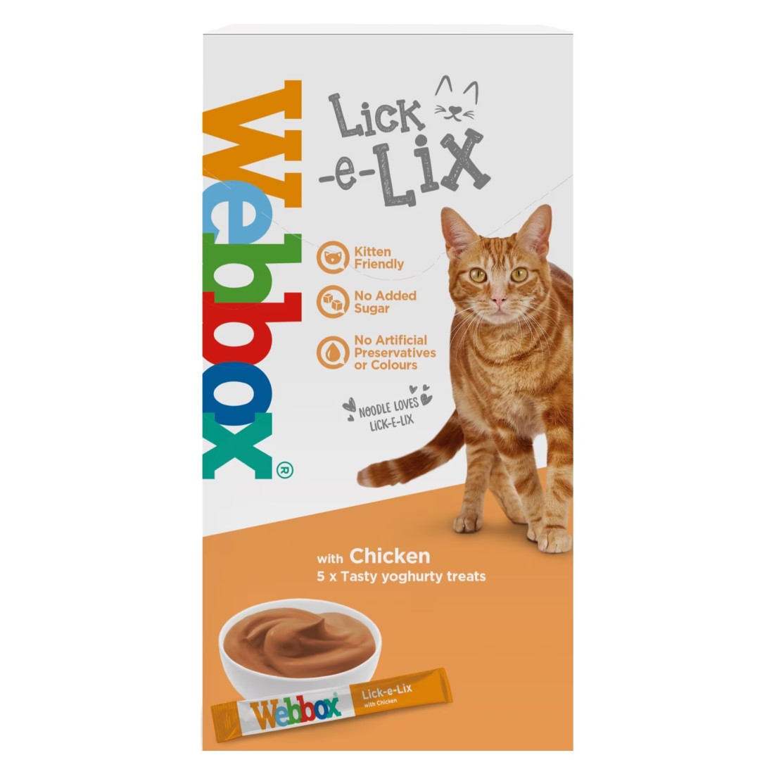 Webbox Cats Delight Lick-E-Lix Yoghurt Treat With Chicken 75g