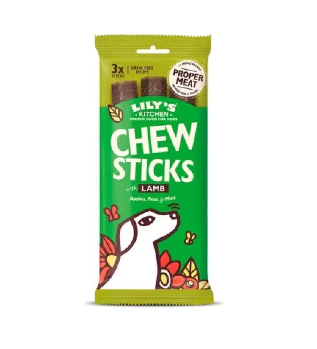 Lily&#39;s Kitchen Dog Chew Sticks with Lamb Dog Treats - 120G