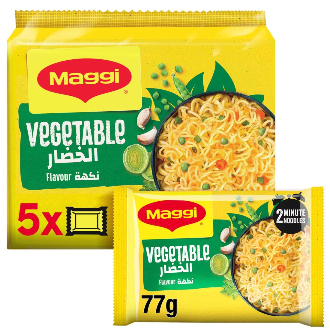 Nestle Maggi 2 Minutes Vegetables Noodles 77g Pack of 5