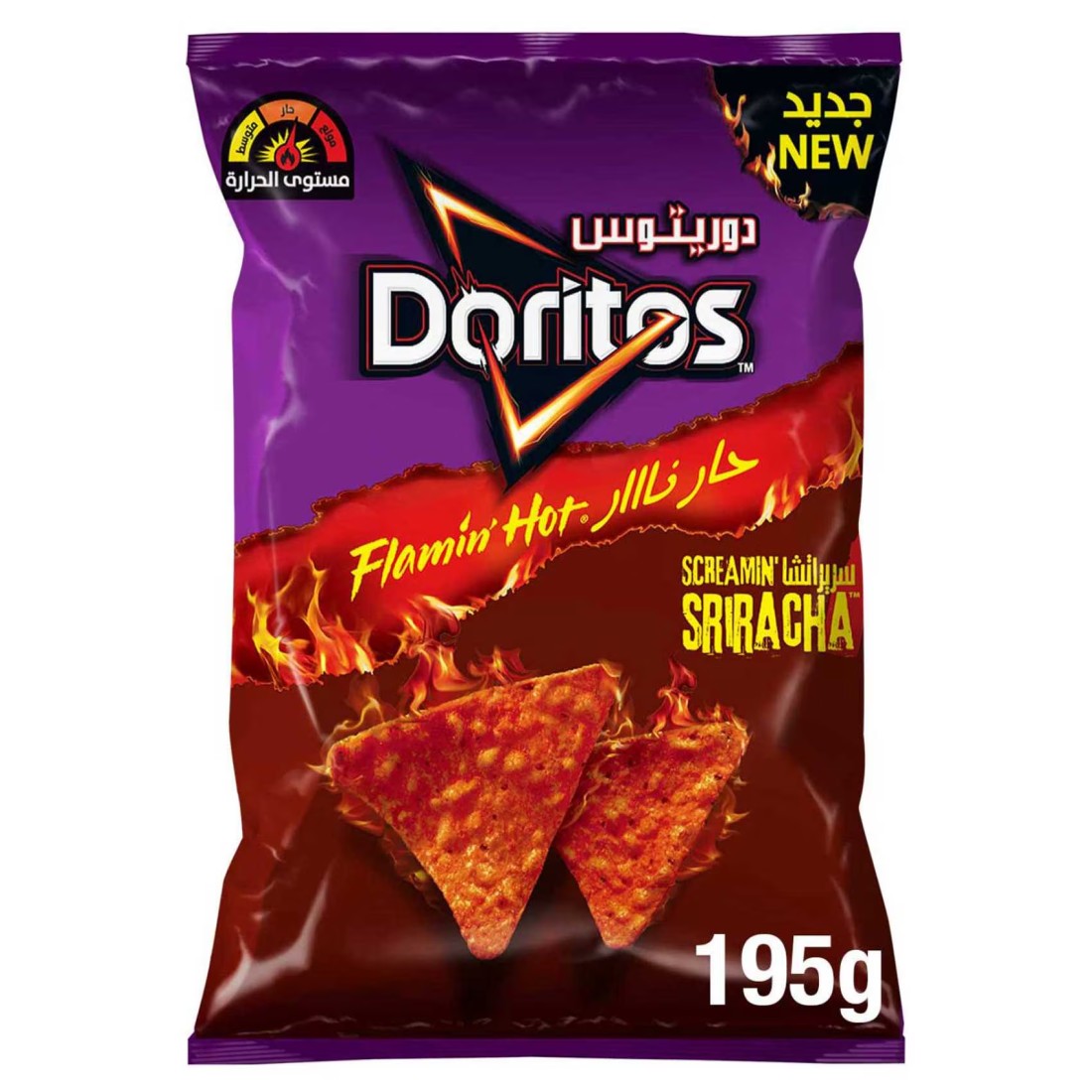 Doritos Flamin&#39; Hot Sriracha Nachos Spicy Tortilla 195g