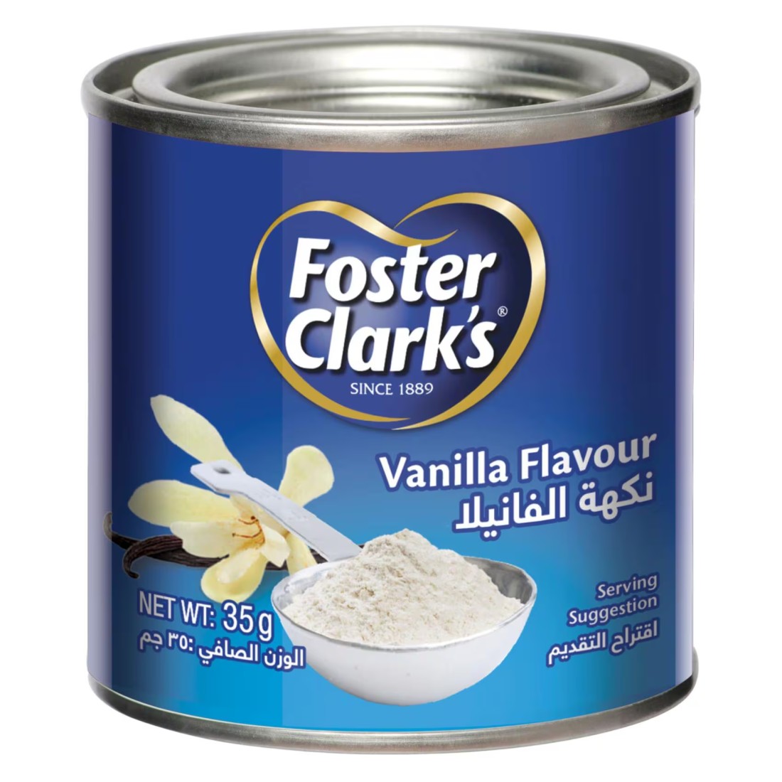 Foster Clark&#39;s Vanilla Flavour Tin, 35g Pack of 12