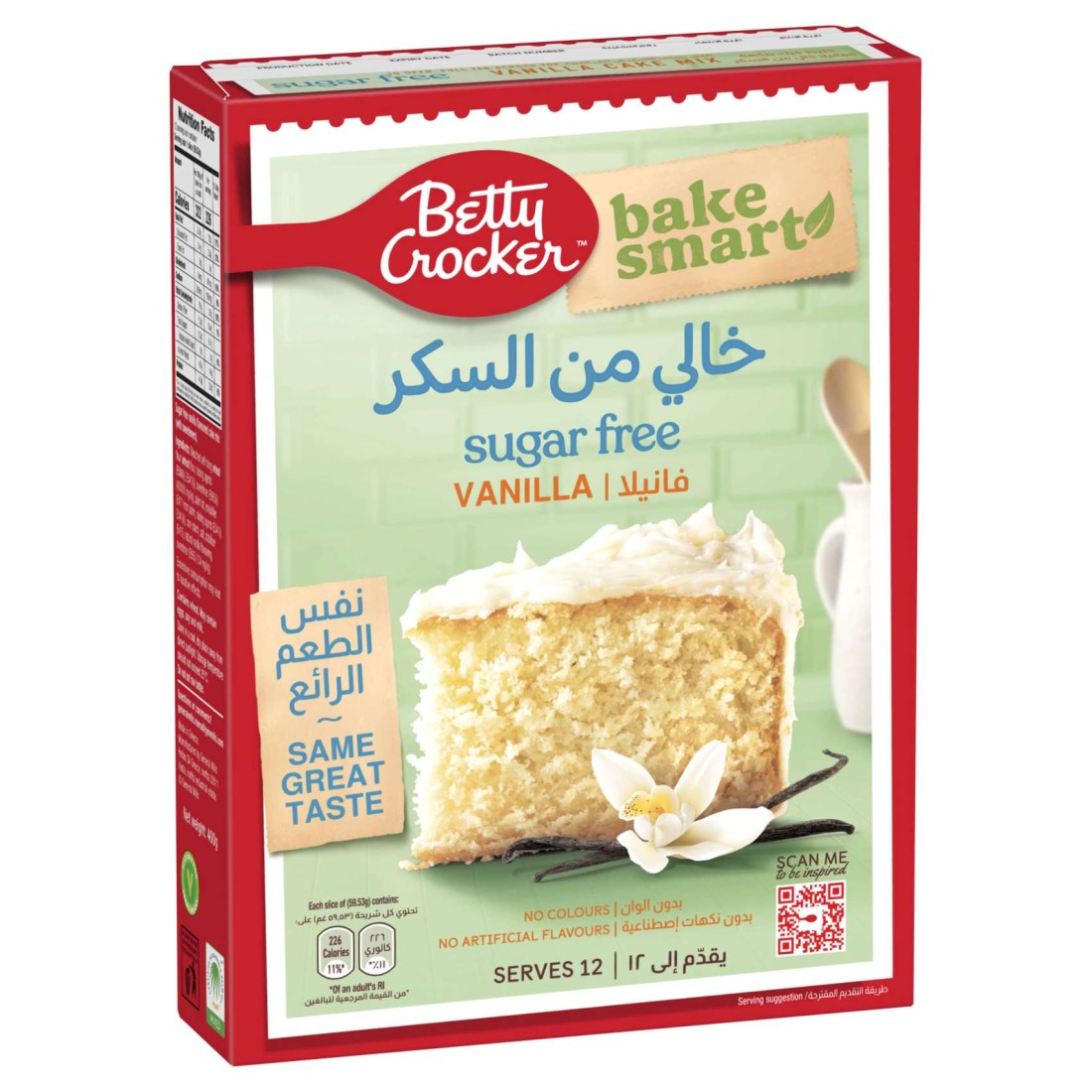 Betty Crocker Bake Smart Sugar Free Vanilla Cake Mix 400g