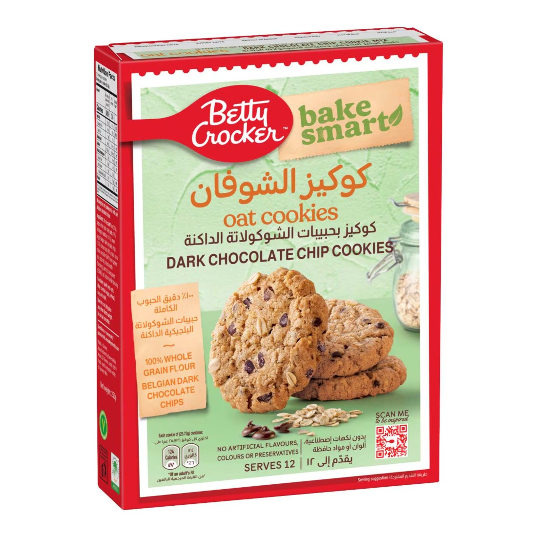 Betty Crocker Bake Smart Oat and Dark Chocolate Chip Cookies Mix, 250g